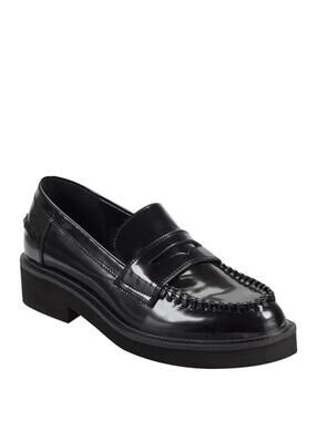 179$ Marc Fisher Ltd Dagman Casual Leather Slip On Loafers Women's Size 7 Black